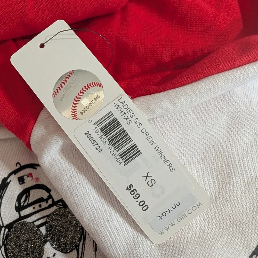 GiII4Her St. Louis Cardinals Graphic Sweatshirt XS | NWT Glittered Baseball - Picture 9 of 10